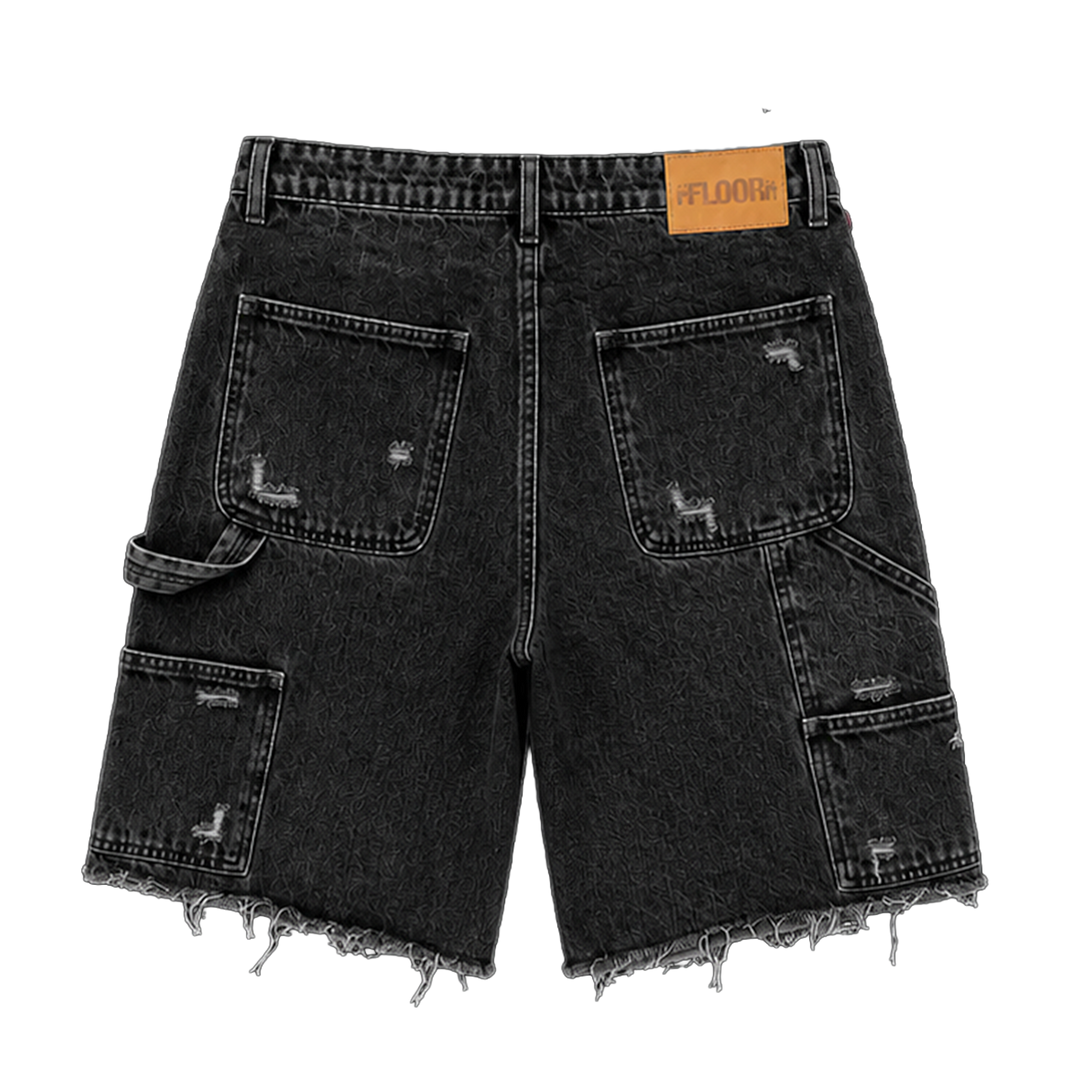 BLACK WASH WORKMAN JORTS