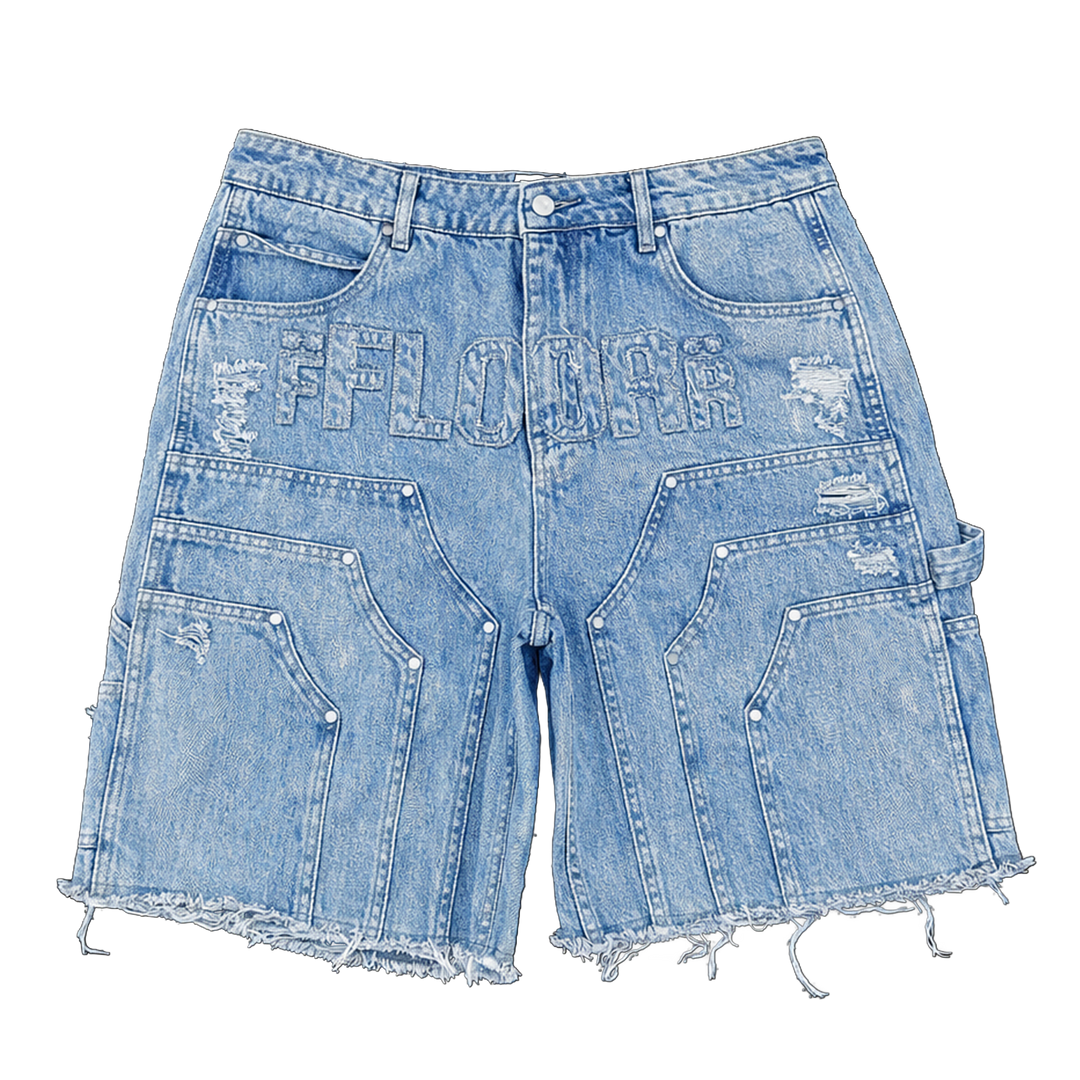 BLUE WASH WORKMAN JORTS