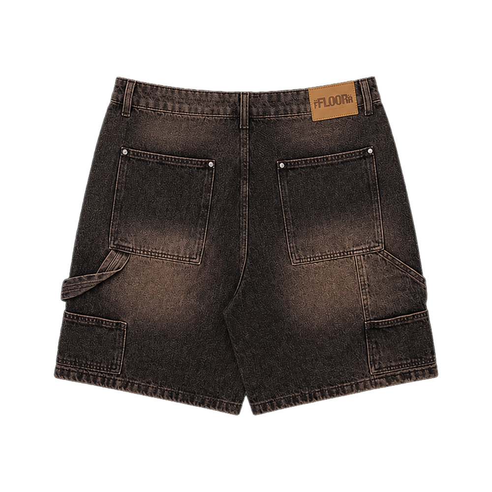BROWN WASH UNIFORM JORTS