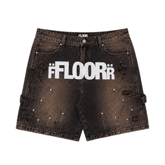 BROWN WASH UNIFORM JORTS