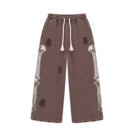 MOCHA WASH SKULL SWEATS