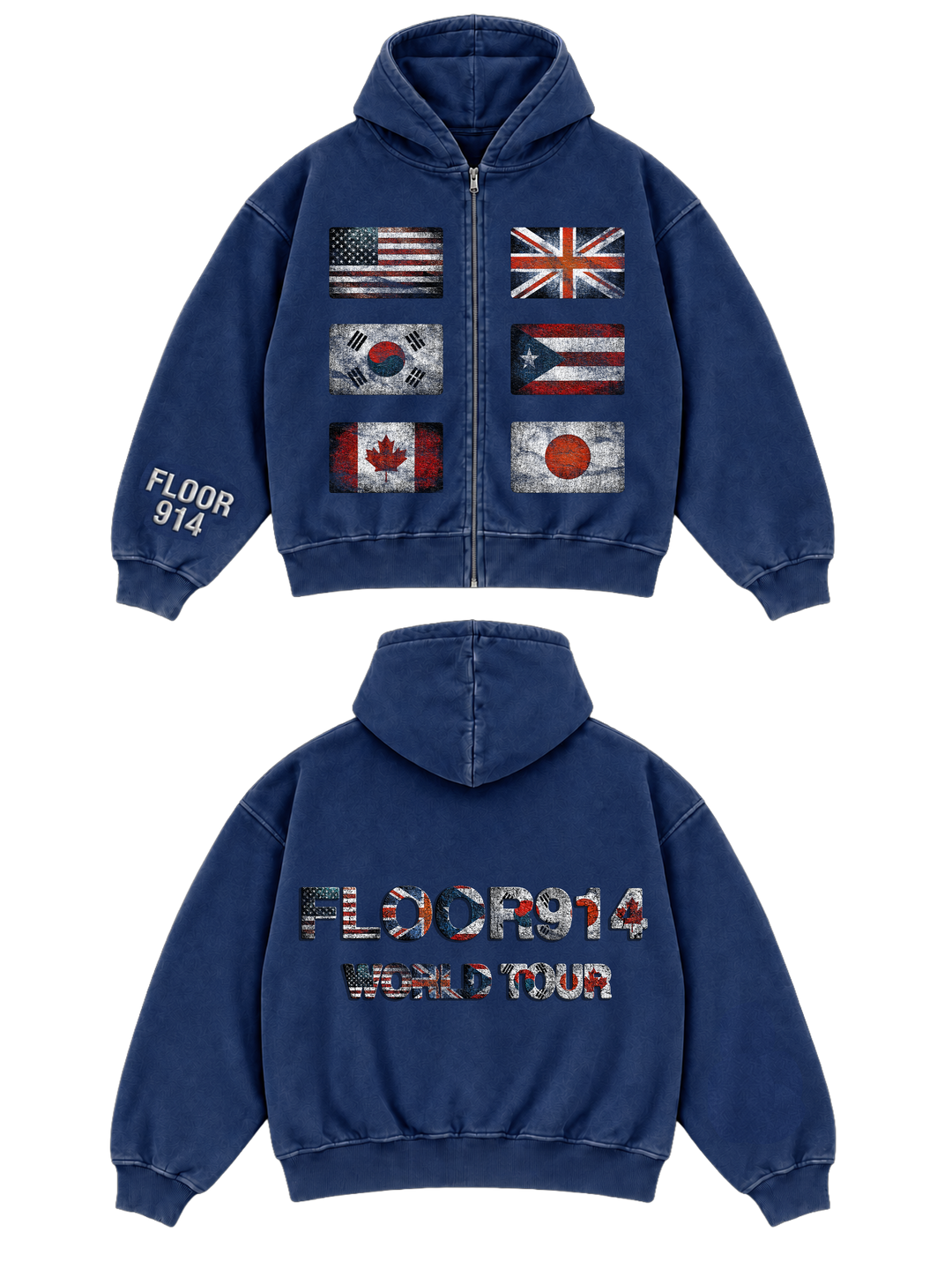 NAVY FLAG FORCE ZIP UP