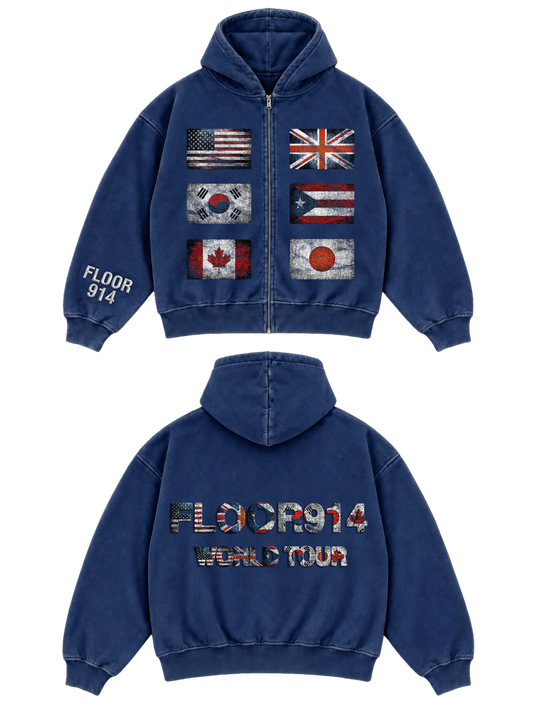 NAVY FLAG FORCE ZIP UP