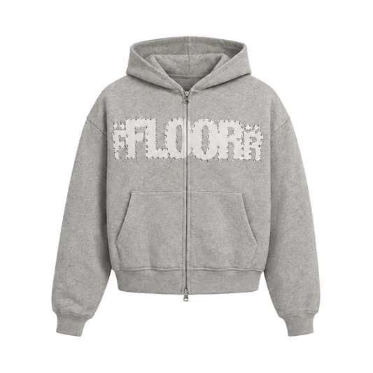 HEATHER GREY UNIFORM ZIP UP