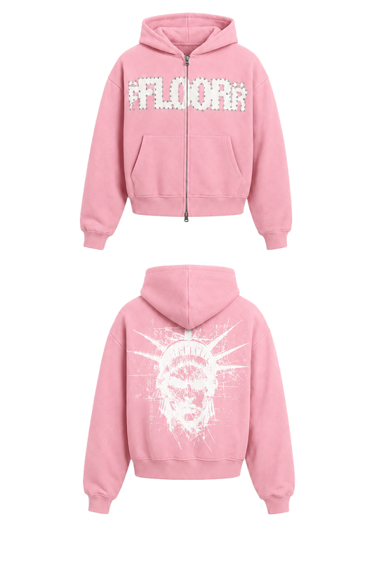 PINK UNIFORM ZIP UP